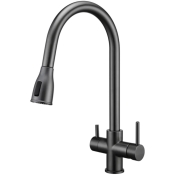 Змішувач кухонний Fabiano FKM 3122 Black Steel (8231.403.1150)