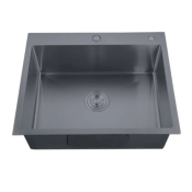 Мийка Zerix ZH5050-215 Nano-Black (3.0/0.8) з нержавіючої сталі (MX1582)