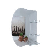 Дзеркало настінне Zerix SOLO MOZ01-65x85x10 асиметричне з 3-ма полицями (ZX5625)