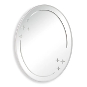 Дзеркало настінне Zerix FUSION MOZ03-55x70 овальне з декором (ZX5632)