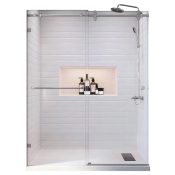 Дверь в нишу Koer SR SD06-120x220-TR-01 прозрачное стекло Easy Clean 8мм, хром (KR5367)