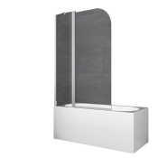 Шторки стеклянные на ванну Koer SR BS03-95x140-TR-01 прозрачное стекло 6мм, хром (KR5402)