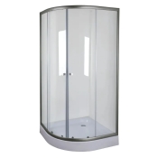 Душова кабіна без піддону Mixxus PLAIN SC01-90x90x185-TR GRAPHITE прозоре скло 4мм (MI6902)