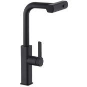 Смеситель для кухни с выдвижным изливом Mixxus Premium HAMMER 014 BLACK (MI6954)