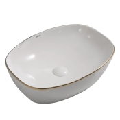 Раковина накладна Mixxus Premium DIVERSE-0109 EDGE GOLD 500х380х140mm (MP6548)