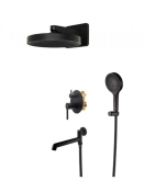 Душова система вбудована Koer KB-66029-05 тропічний душ, чорна (KR5492)