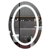 Дзеркало Mixxus PLAIN MV02-60x80 з Led Touch, Anti-fog, димером, регулятором яскравості, годинником (MI6933)