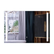 Дзеркало Mixxus Premium LINES MR18-100x70-Reverse з Led Touch, Anti-fog, димером, регулятором яскравості (MP6627)