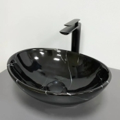 Умивальник (раковина) VBI PARMA BLACK MARMO GLOSSY накладний VBI-011023