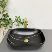 Умивальник (раковина) VBI RAVENNA BLACK STONE MATT накладний VBI-011214
