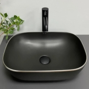 Умивальник (раковина) VBI RAVENNA BLACK MATT SILVER EDGE накладний (VBI-011229)