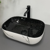 Умивальник (раковина) VBI RAVENNA WHITE BLACK MARMO накладний (VBI-011230)
