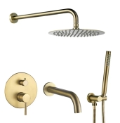 Душова система з виливом VBI MILANO BRUSHED GOLD прихованого монтажу VBI-050110BG