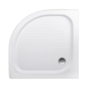 Душовий піддон Lidz Kapielka ST90x90x14 низький, напівкруглий, діаметр зливу 52 мм Lidz (LKAST909014R)