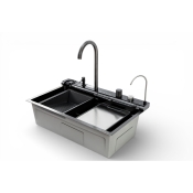 Мийка кухонна Insana PIANO B-7 7546 чорна з нержавіючої сталі 75х46х22 BLACK (А0059853)