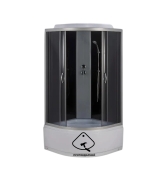 Гідромасажний бокс AquaStream GLS 90 Black з ПРОТИУДАРНИМ піддоном (18722)