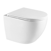 Підвісний унітаз Omnires Ottawa Comfort 54x36,5 без обідка, сидіння дюропласт, white gloss (OTTAWACMWBP)