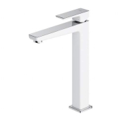 Змішувач для умивальника Omnires Parma chrome/white, високий (PM7412CRB)