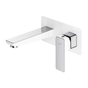 Змішувач для умивальника Omnires Parma chrome/white (PM7415CRB)