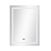Дзеркало з LED-підсвічуванням Touch Qtap Mideya з антизапітнінням, годинником, диммером, рег. яскравості 700х800 (QT2078DCF7080W)