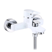 Змішувач для ванни Lidz Latwa 006 з душовим гарнітуром White (LDLAT006WHI45424)