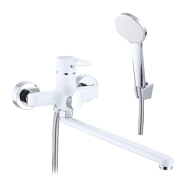 Смеситель для ванны Lidz Latwa 005 c душевым гарнитуром  White (LDLAT005WHI45425)