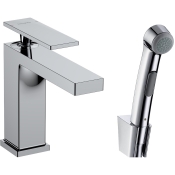 Cмеситель для умывальника Hansgrohe Tecturis E с ручным душем для биде и шлангом 160 см, хром 73210000