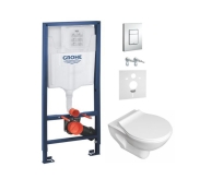 Комплект інсталяції Grohe Rapid SL з клавішею + підвісний унітаз Imprese Netka (с065048+38772001)