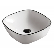 Умивальник накладний Imprese Black Edge 41 см (i11096)