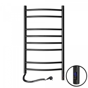 Сушка для рушників електрична NAVIN Камелія 480х800 Sensor, ліва, сенсор з таймером, чорний муар (12-207133-4880)