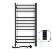 Сушка для рушників електрична NAVIN Класик Квадро 500х1000 Sensor ліва, чорна, таймер (12-216153-5010)