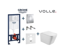 Комплект інсталяції Grohe Rapid SL з унітазом Volle Libra S Rimless, сидіння Slim slow-closing (13-41-160S+38772001)