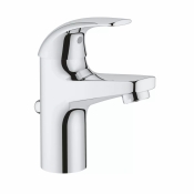 Смеситель для умывальника GROHE Bau Curve с донным клапаном хром (32805000)