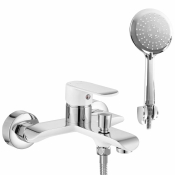 Змішувач для ванни REA Bloom WHITE CHROME настінний з виливом REA-B9918