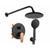 Душова система прихованого монтажу REA Mild BLACK ROSE GOLD + BOX чорний REA-P9143