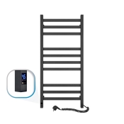 Сушка для рушників електрична NAVIN Авангард 480х1000 Sensor, чорний муар, права, таймер (12-228053-4810)