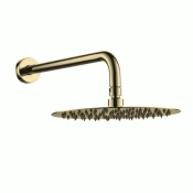 Верхний душ с держателем Volle Cascada R100 305мм, cepillado oro (1586.180215)