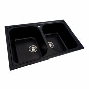 Кухонна мийка Platinum Equatoria (7950W_Black) глянсова чорна, без сифону