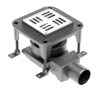 Душовий трап Waterway Spot X 10х10, корпус сірий (WSX100001G2)
