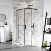 Душова кабіна Radaway Idea Black PDD (387154-54-01) 800х1200x2005 напівкругла