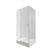 Набір Qtap душова кабіна Capricorn CRM1011SC6 Clear 202x100x100см + піддон Tern 301112 100x100x12 см із сифоном (CAPCRM1011SC6SET)