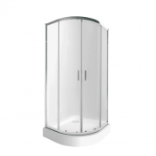 Набір Qtap душова кабіна Taurus CRM1011AC6 Clear 202x100x100см + піддон Robin 301112 100x100x12 см із сифоном (TAUCRM1011AC6SET)