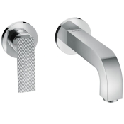 Смеситель для умывальника Axor Citterio 220 Lever rhombic cut со стены, Chrome (39181000)