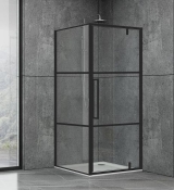 Душова кабіна Dusel DL198BP+DL196BP Black Matt Paint 90x90х190 см скло прозоре