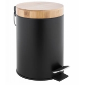 Ведро для мусора YOKA BIN BLACK BAMBOO (CH.BIN-BLK) 3 литра, для ванной комнаты