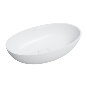 Умывальник Omnires Shell 60x35 white (SHELLUNBM) овальный
