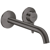Змішувач для умивальника прихованого монтажу Axor One 220 зі стіни, Brushed Black Chrome (48120340)