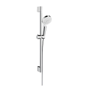 Душовий набір зі штангою Hansgrohe Crometta Vario Green 669 мм, хром/білий 26555400