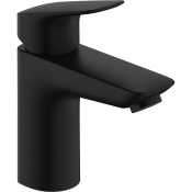 Смеситель для умывальника Hansgrohe Logis 163 мм с донным клапаном push-open, черный матовый 71107670