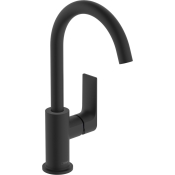 Смеситель для умывальника Hansgrohe Rebris E с донным клапаном, черный матовый 72576670